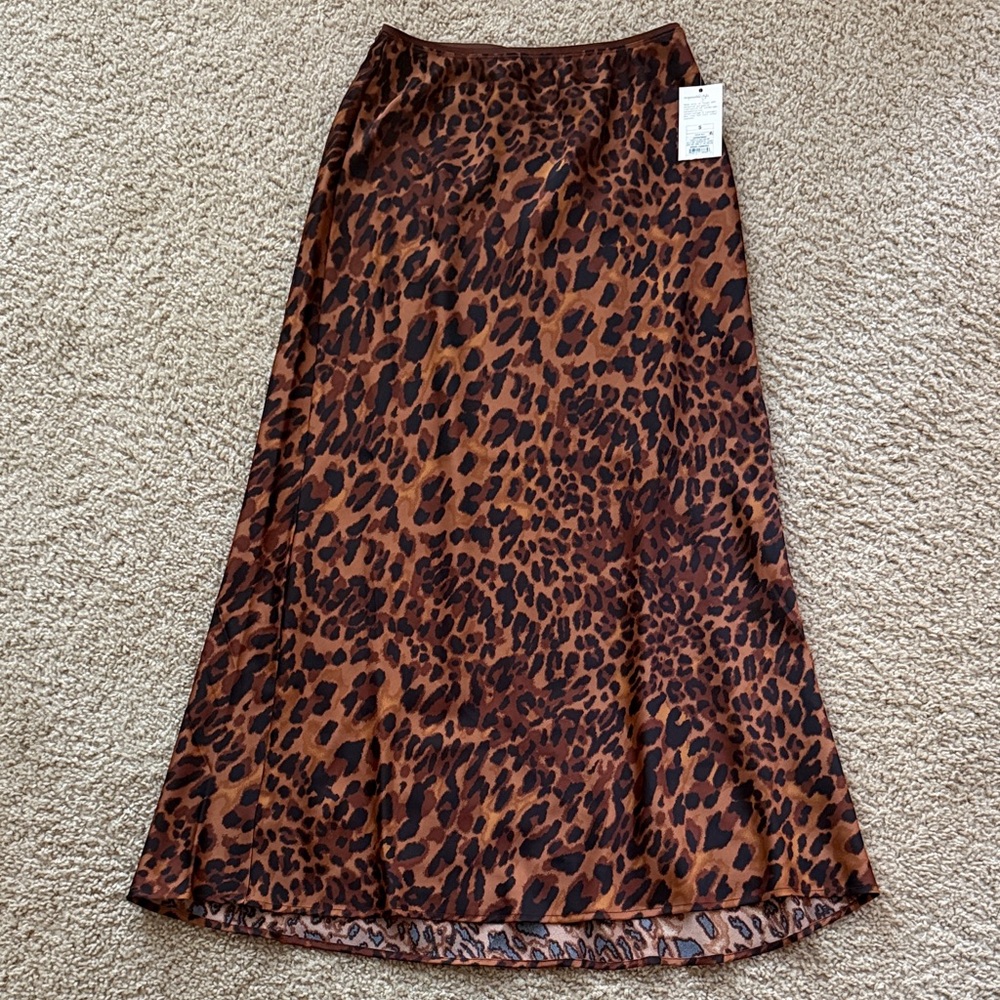 Leopard Print Maxi Skirt